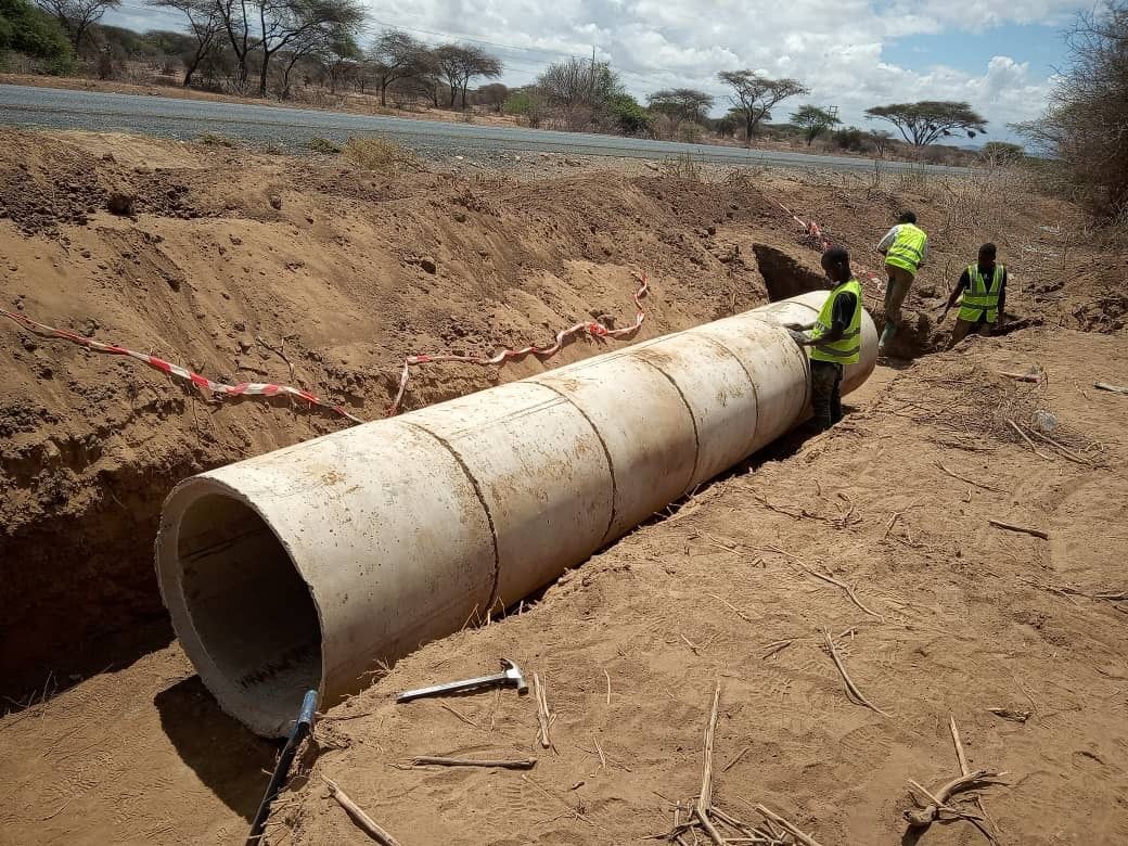 Precast Concrete Culvert Pipe Installation